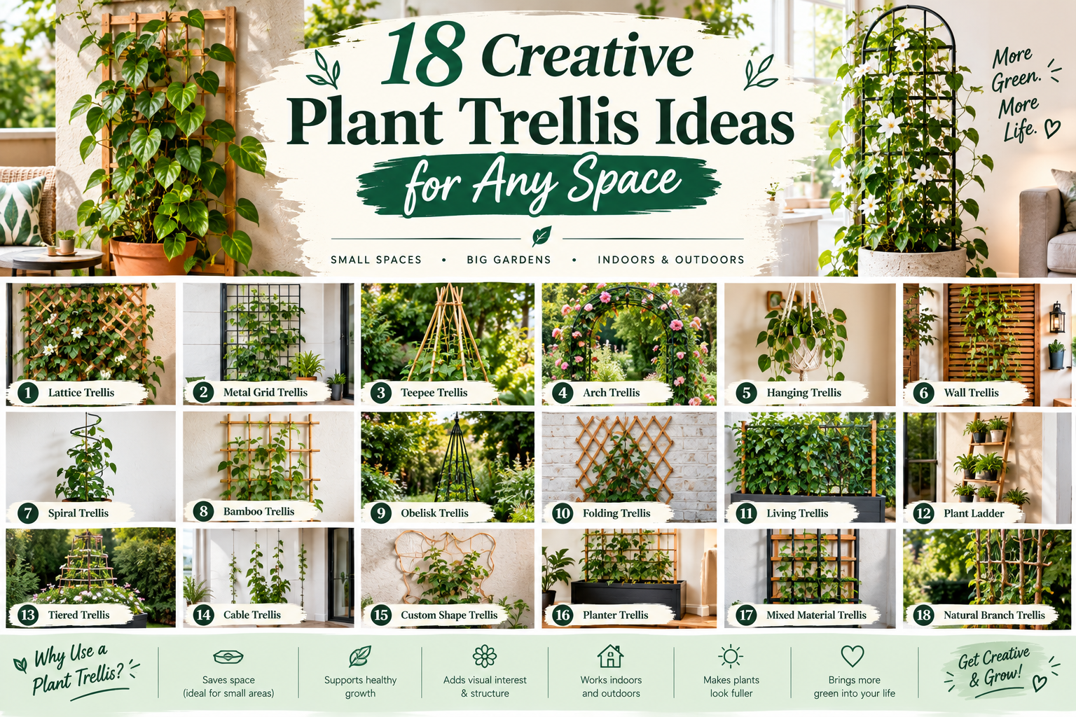 18 Creative Plant Trellis Ideas for Any Space