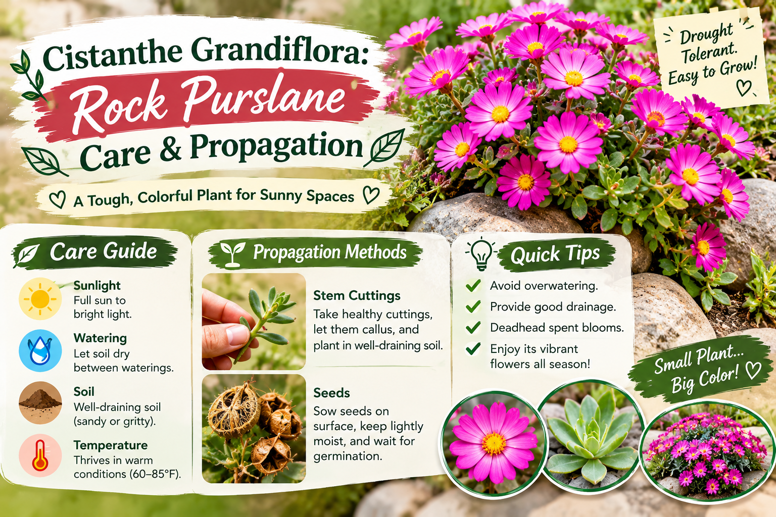 Cistanthe Grandiflora: Rock Purslane Care & Propagation