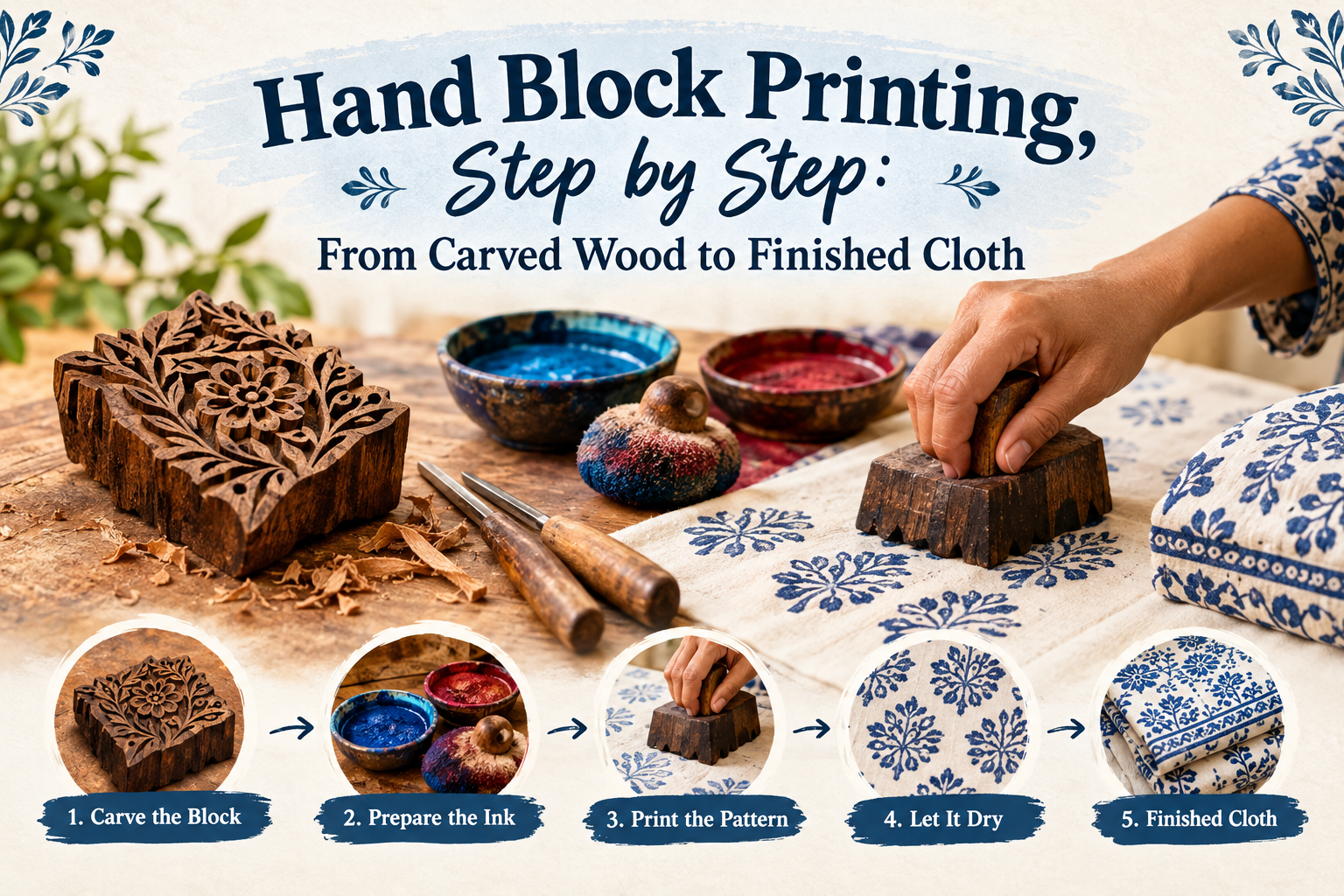 hand block printing step by step
