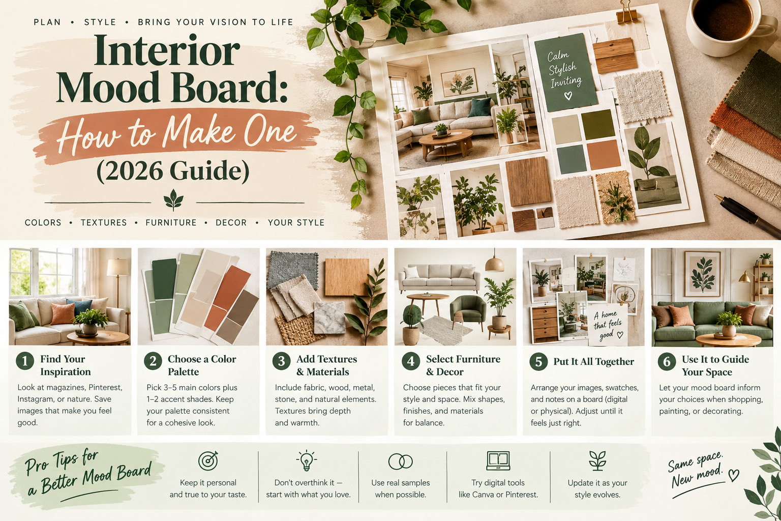 Interior Mood Board: How to Make One (2026 Guide)